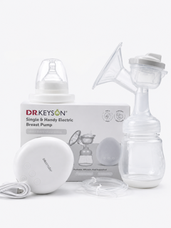 شیردوش برقی دکتر کیسون DR.KEYSON همراه شیشه شیر ضد نفخ و کولیک